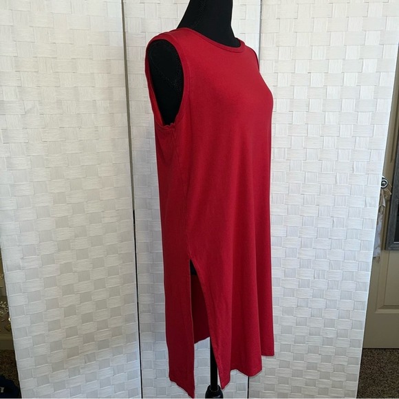 Lilla P Women’s High Neck Swing Dress Size Medium Side Slit Sleeveless Flowy - Picture 12 of 12